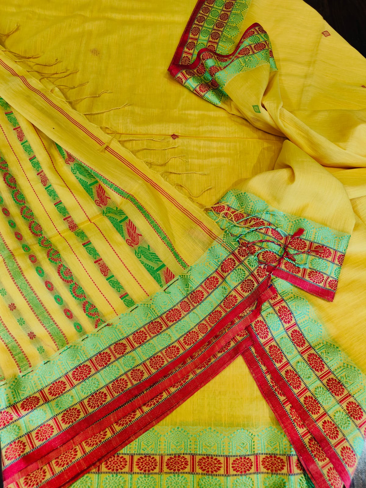 Dogariya Cotton Sarees With Running Blouse