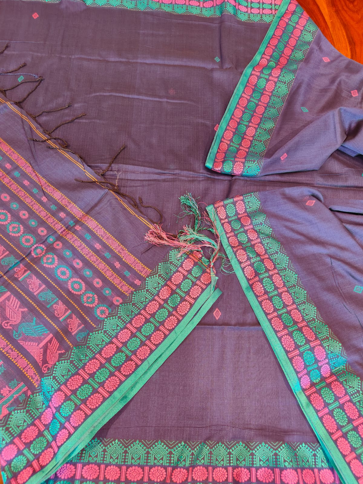 Dogariya Cotton Sarees With Running Blouse