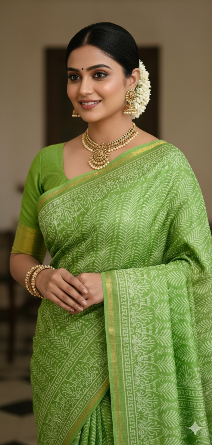 Handblock Sarees