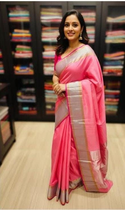 100% Pure Chanderi Sarees  With Running Blouse