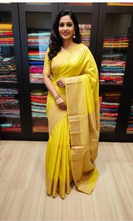 100% Pure Chanderi Sarees With Running Blouse