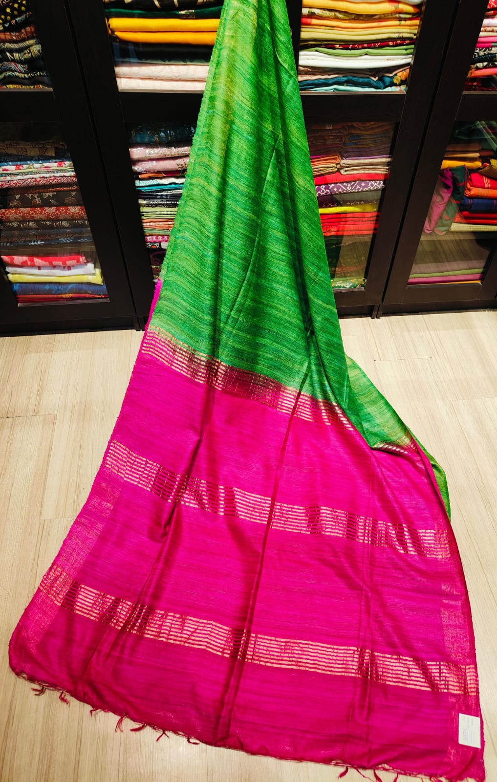 Tussar Silk Sarees With Running Blouse