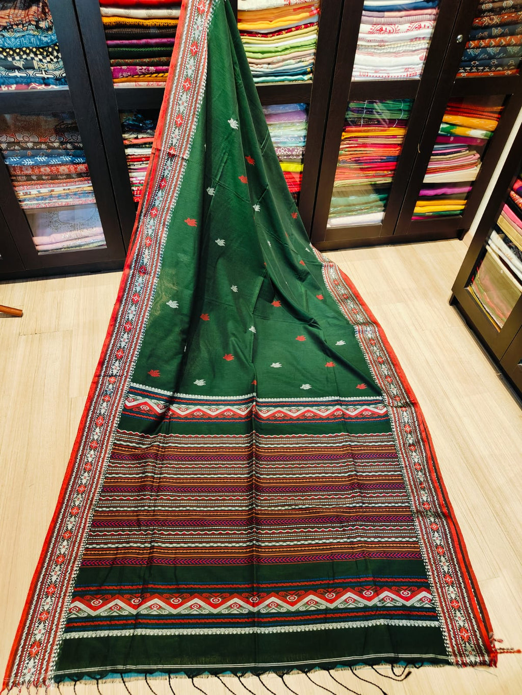 Dogariya Cotton Sarees With Running Blouse