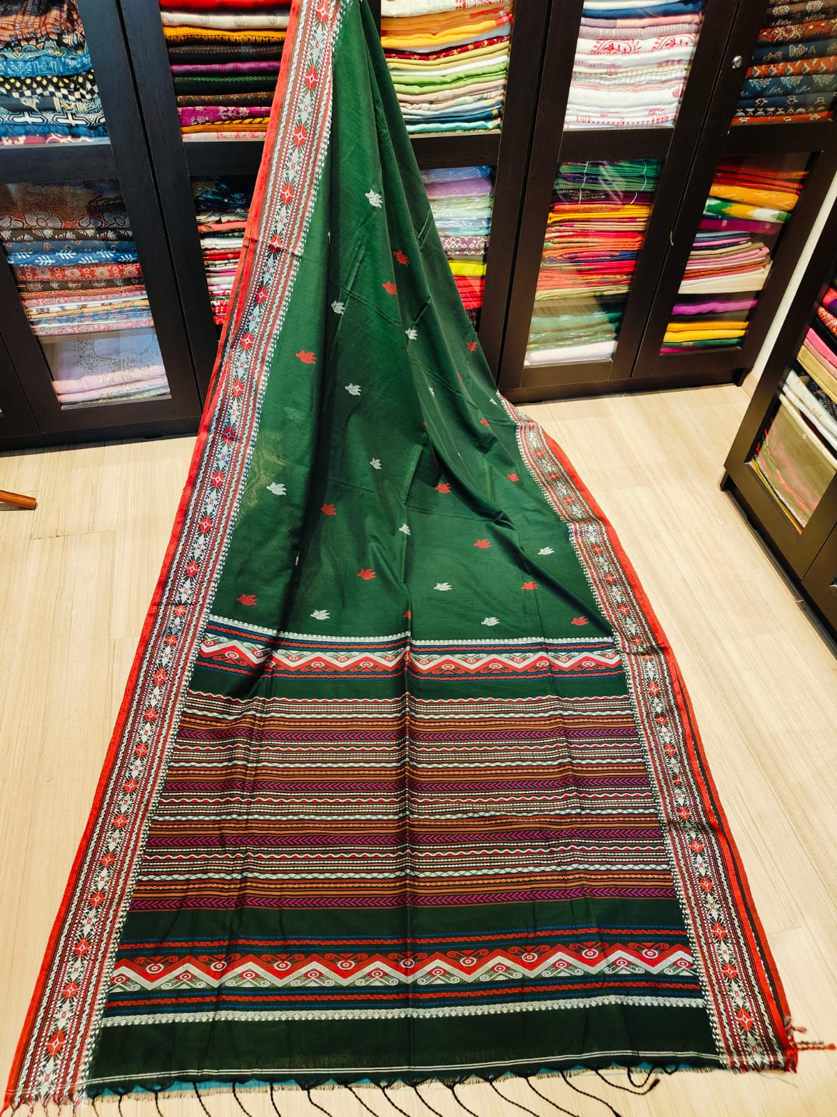 Dogariya Cotton Sarees With Running Blouse