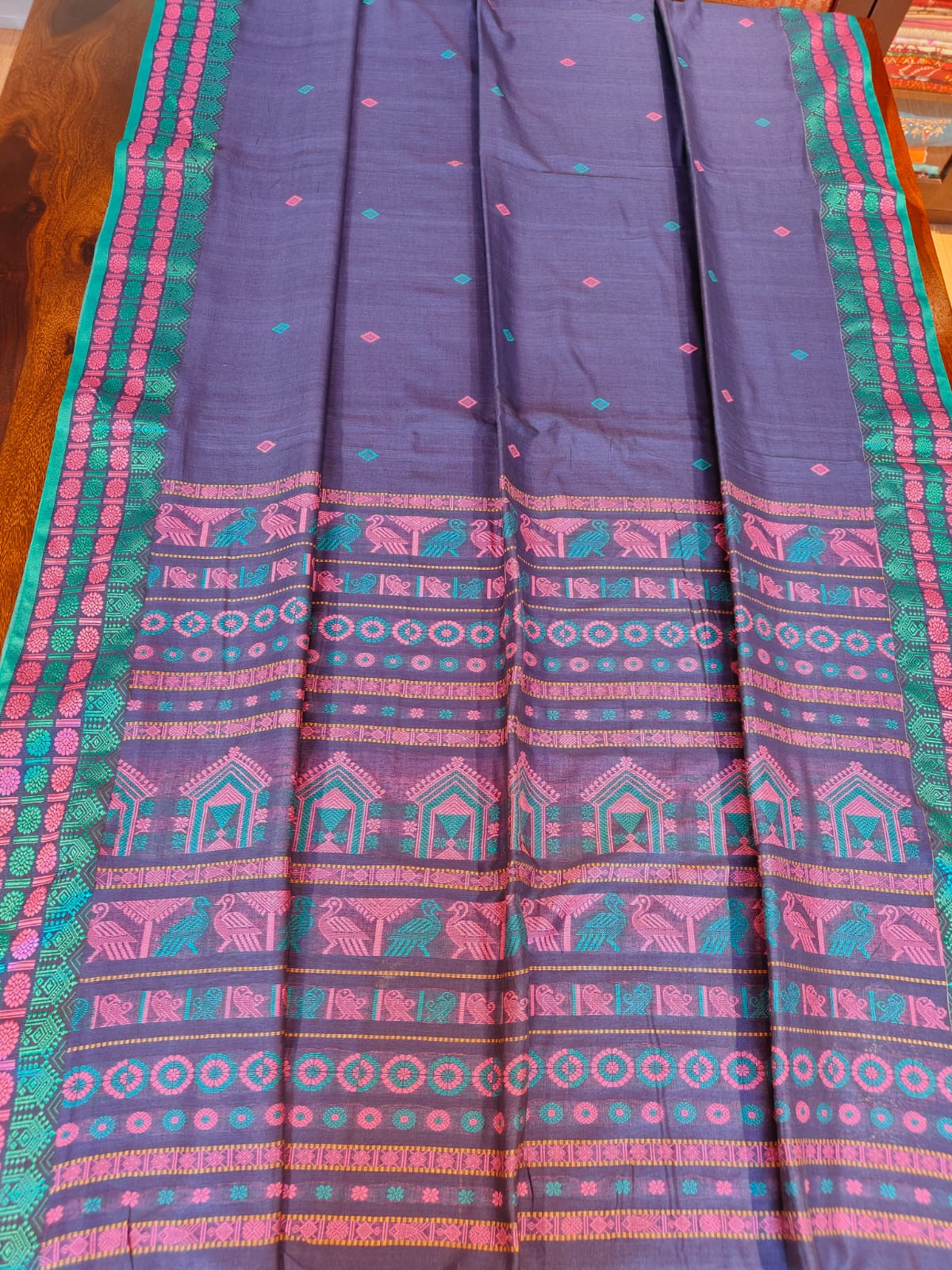 Dogariya Cotton Sarees With Running Blouse