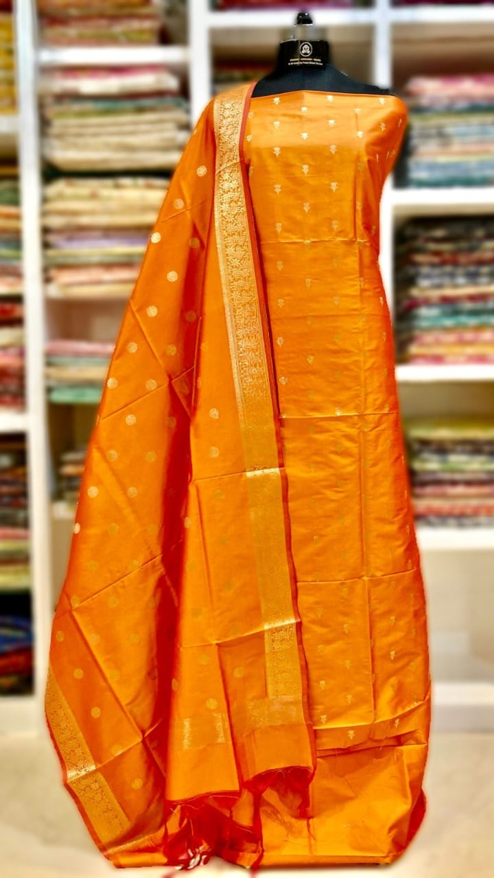 Banarasi Unstitched Salwar Kameez With Dupatta