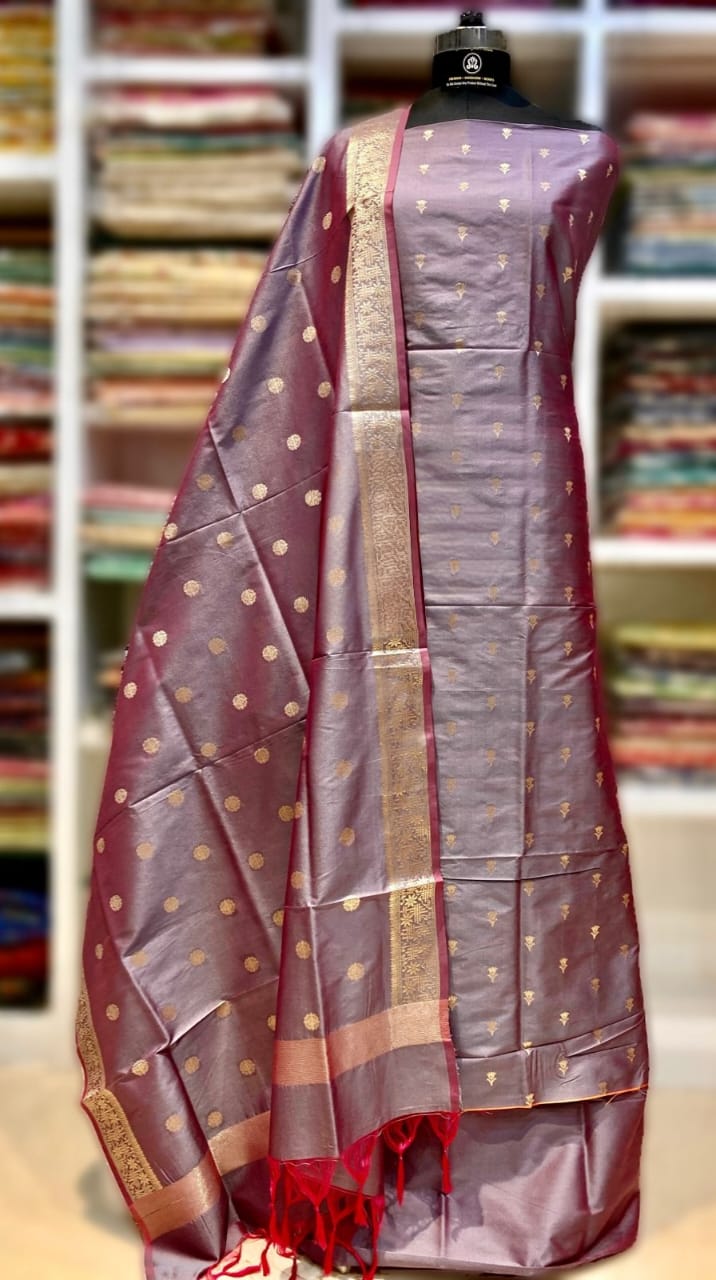 Banarasi Unstitched Salwar Kameez With Dupatta