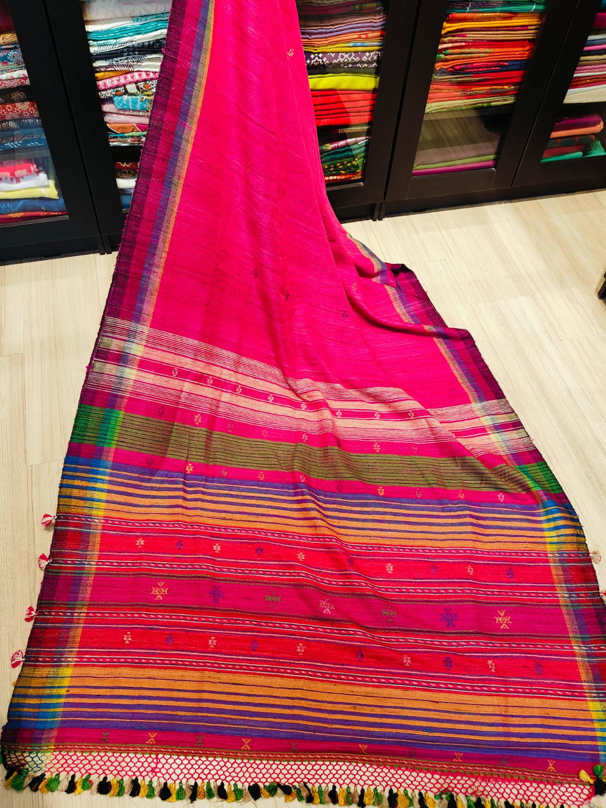 Tussar Bhujodi Silk Sarees With Running Blouse