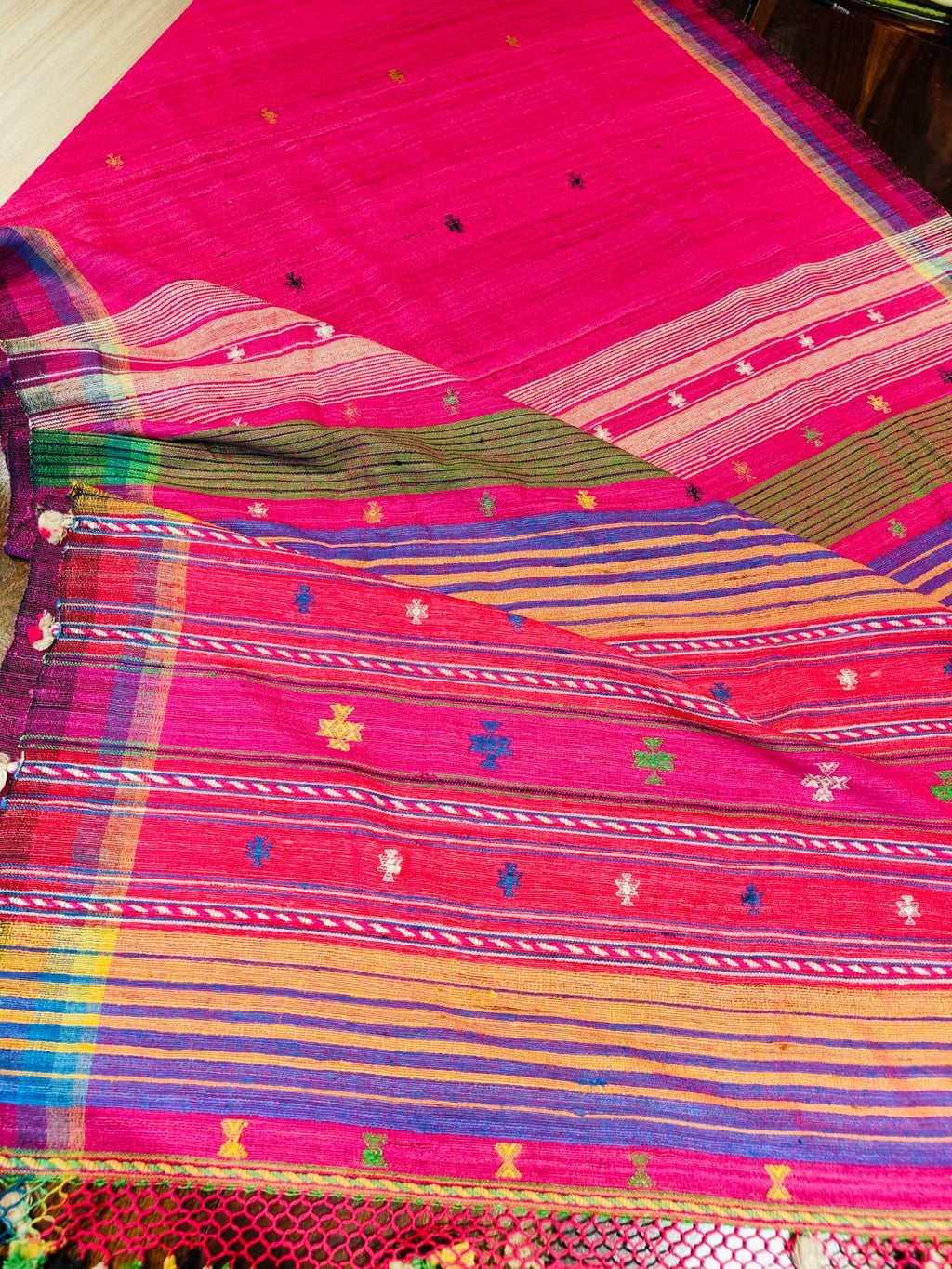 Tussar Bhujodi Silk Sarees With Running Blouse