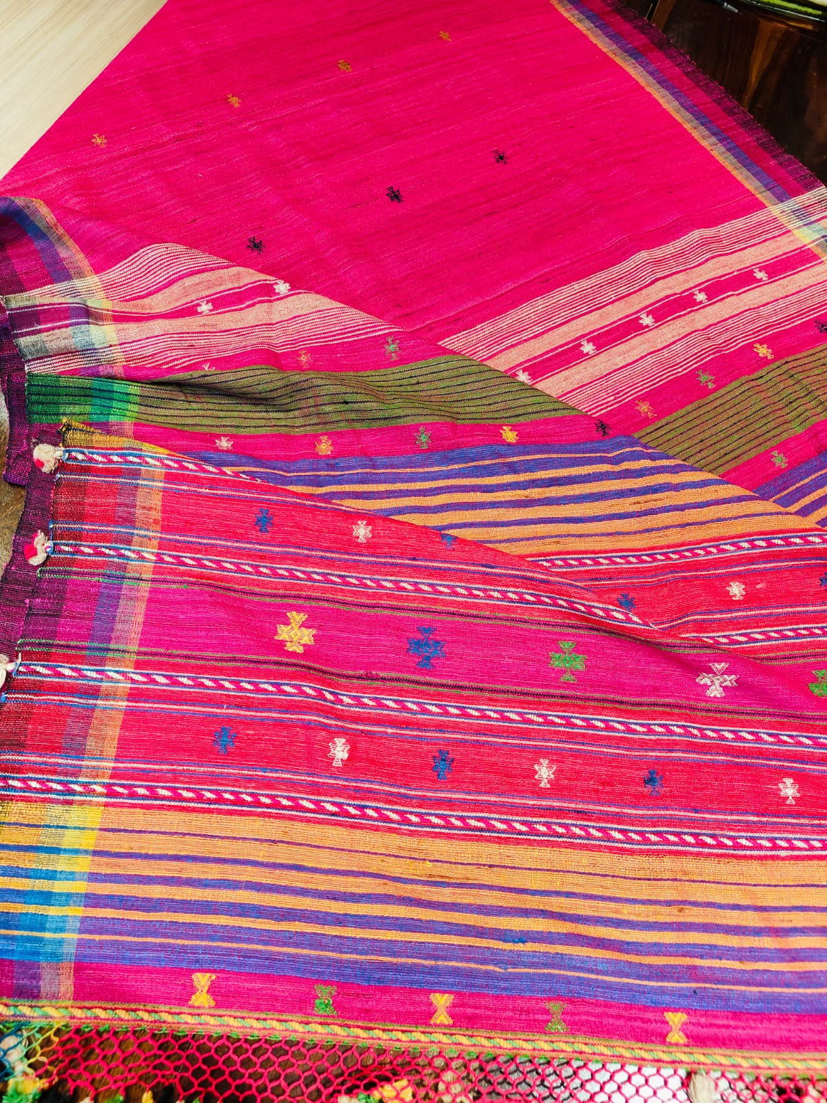 Tussar Bhujodi Silk Sarees With Running Blouse