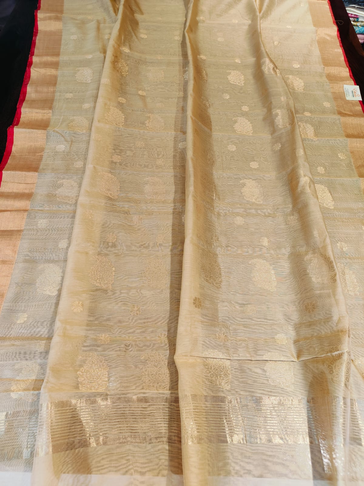 100% Pure Chanderi Sarees  With Running Blouse