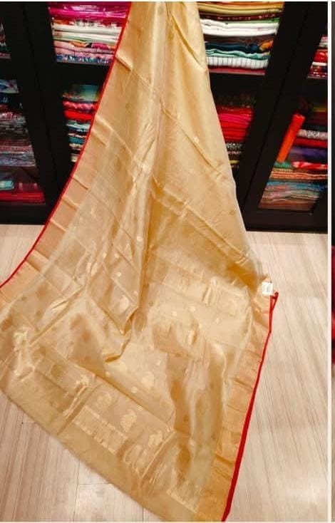 100% Pure Chanderi Sarees  With Running Blouse