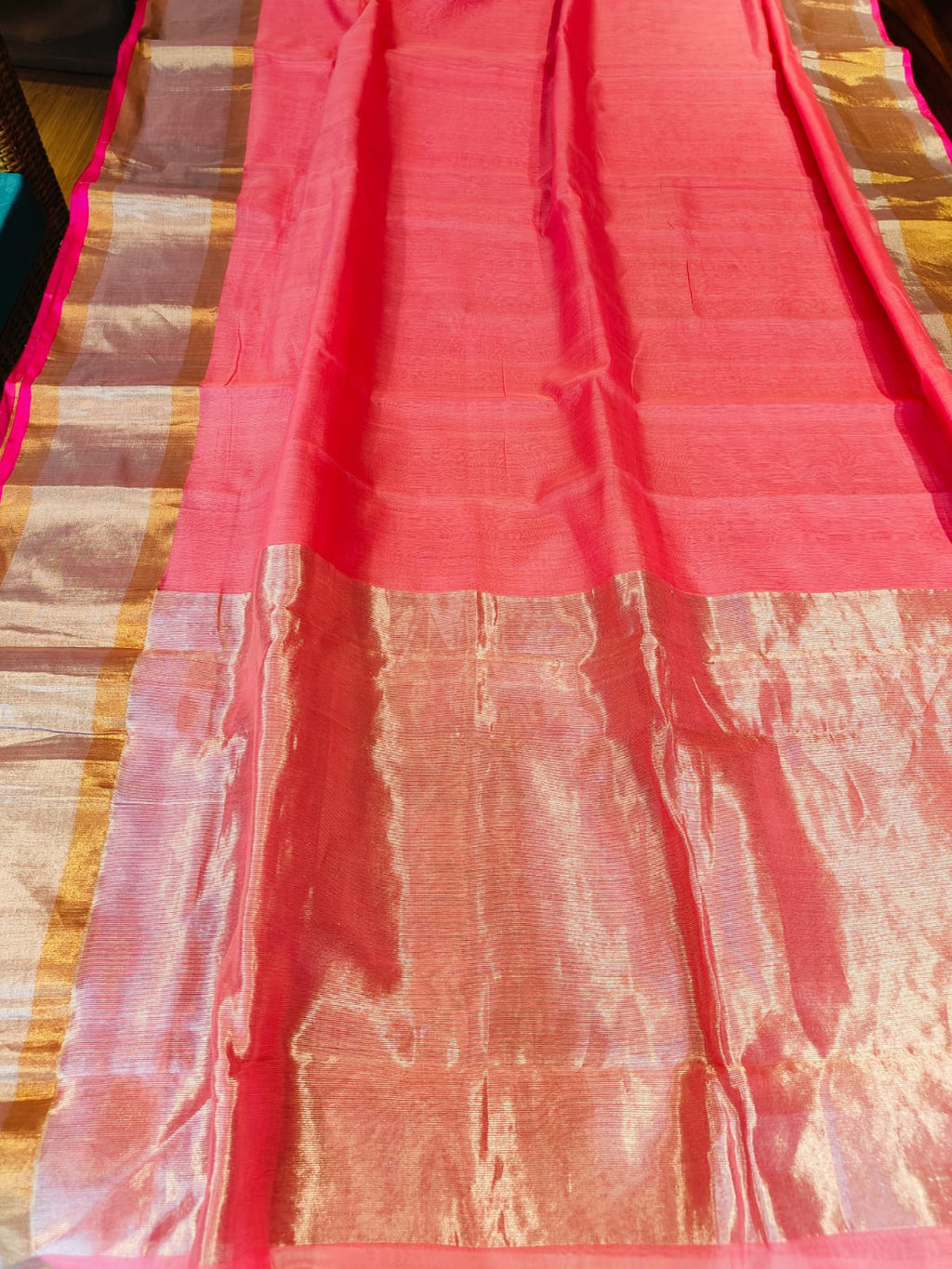 100% Pure Chanderi Sarees  With Running Blouse