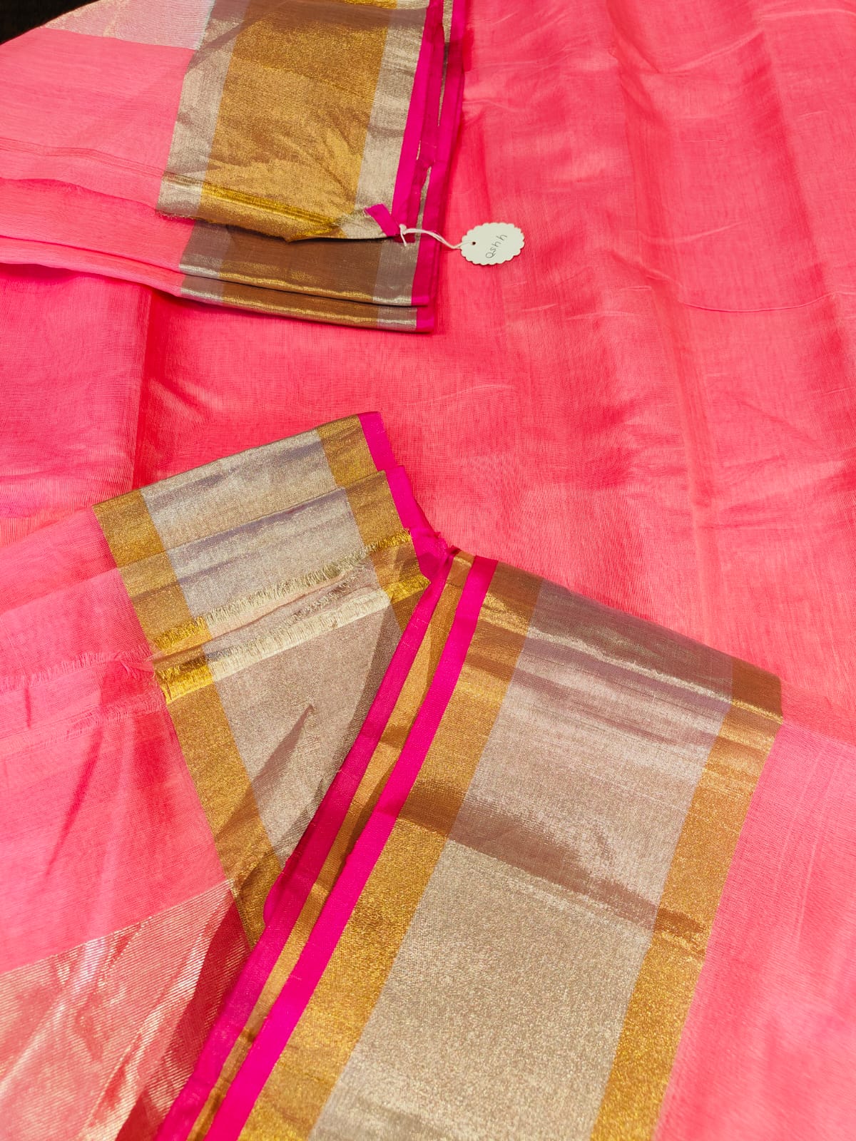 100% Pure Chanderi Sarees  With Running Blouse