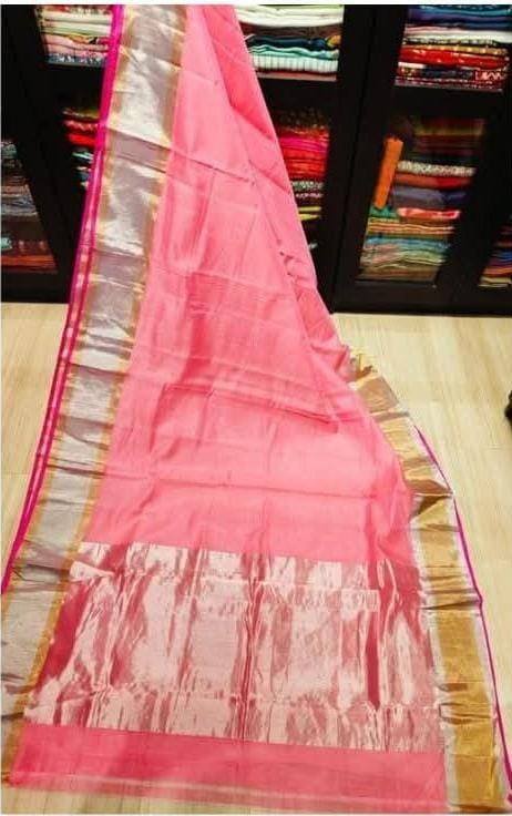 100% Pure Chanderi Sarees  With Running Blouse