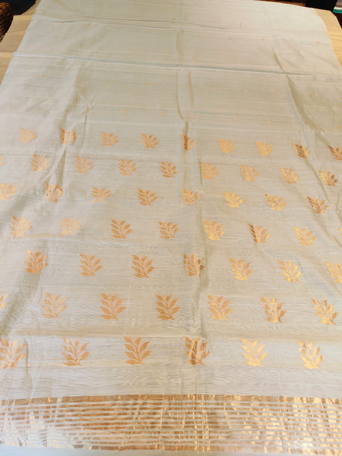 100% Pure Chanderi Sarees  With Running Blouse