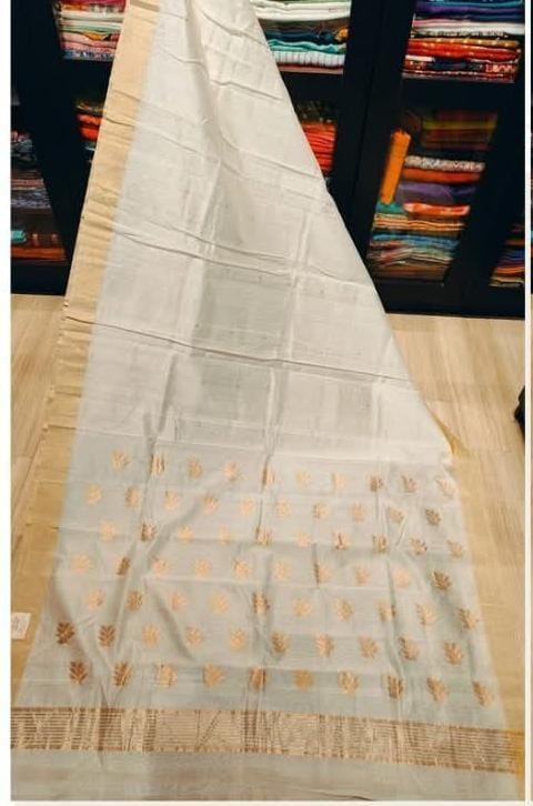 100% Pure Chanderi Sarees  With Running Blouse