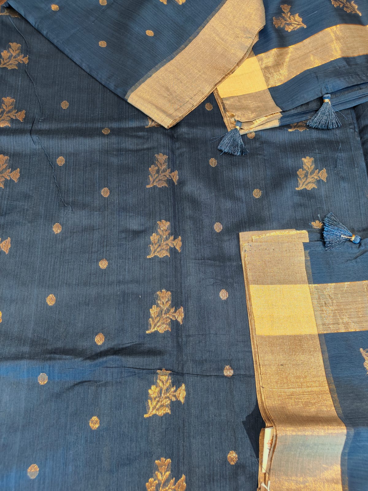 100% Pure Chanderi Sarees With Running Blouse