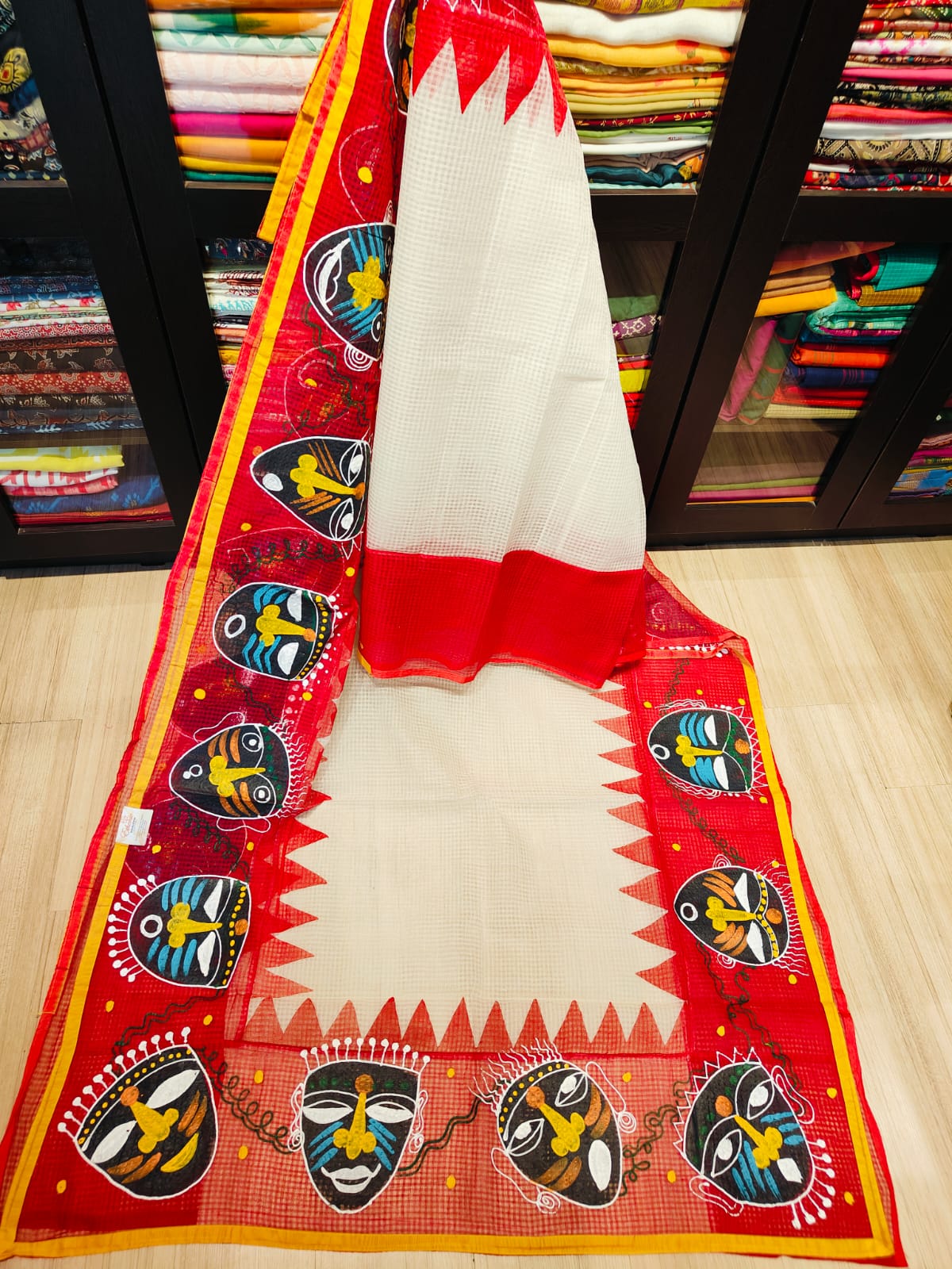 Kota Hand Painted Saree With Running Blouse