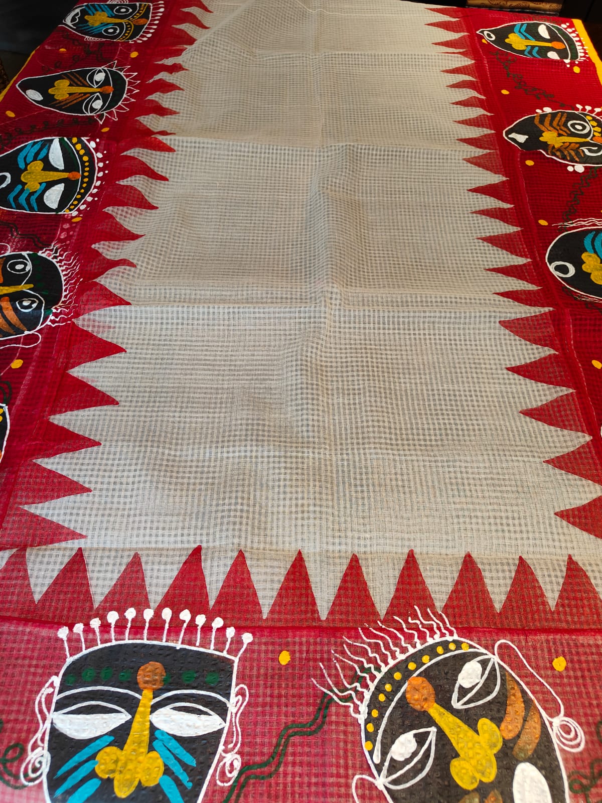 Kota Hand Painted Saree With Running Blouse