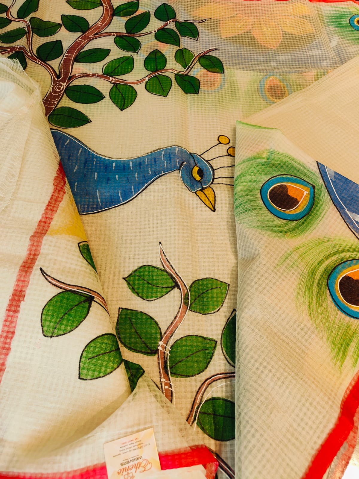 Kota Hand Painted Saree With Running Blouse