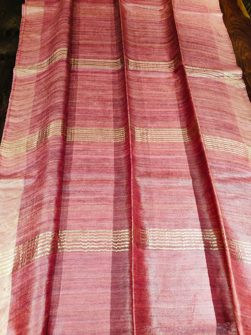 Tussar Silk Sarees With Running Blouse