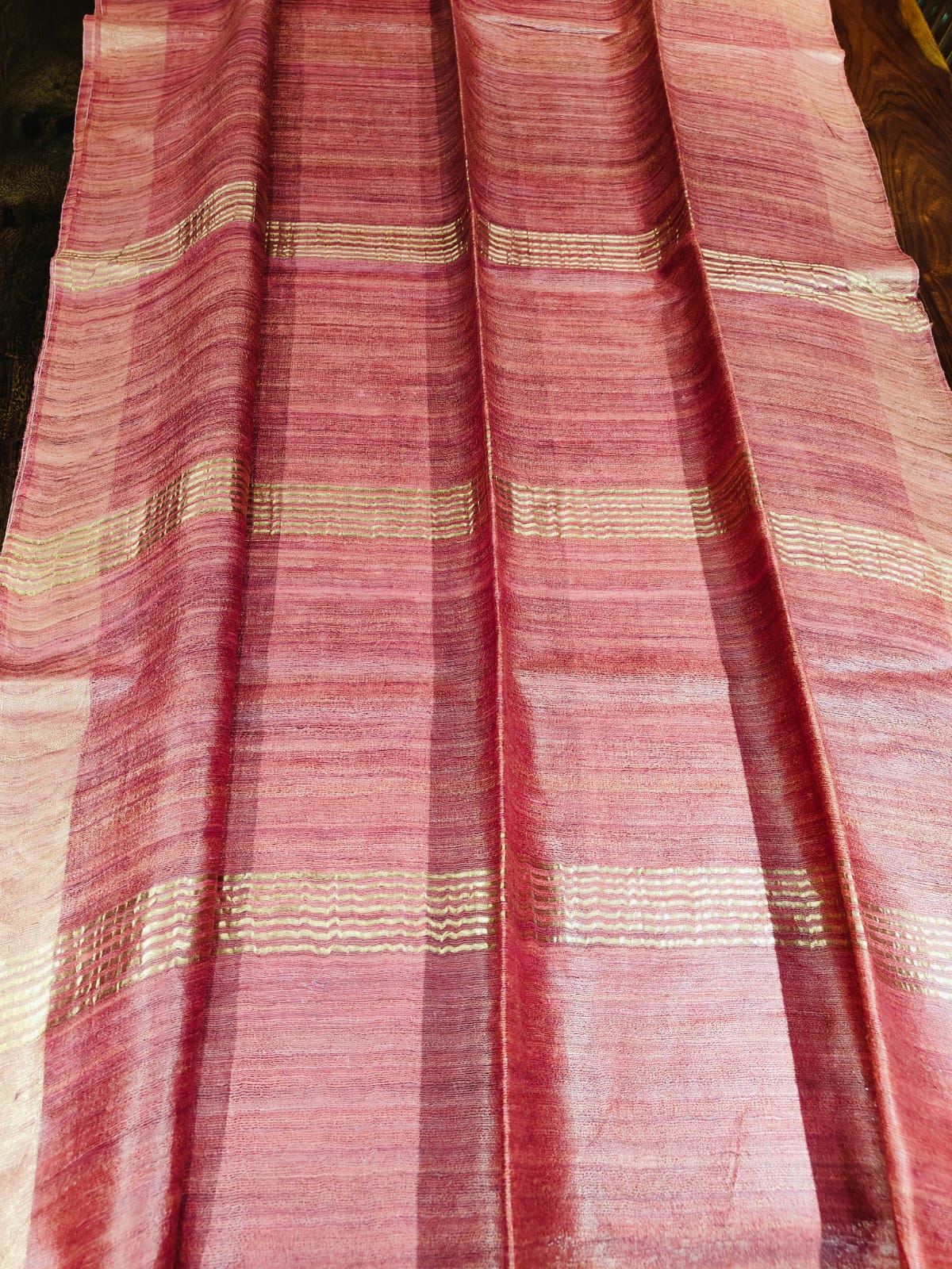 Tussar Silk Sarees With Running Blouse