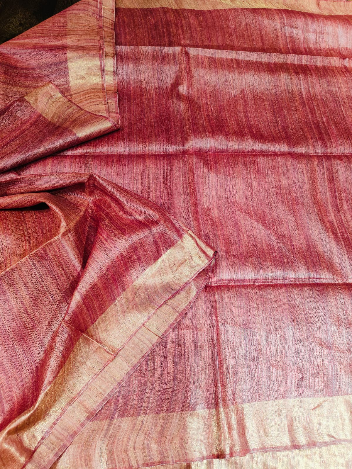 Tussar Silk Sarees With Running Blouse