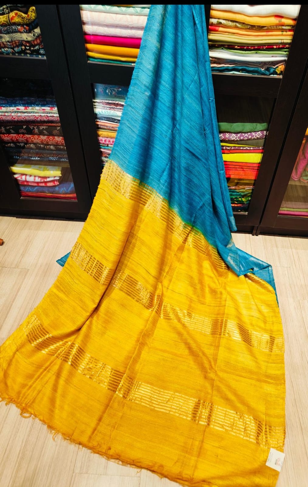 Tussar Silk Sarees With Running Blouse