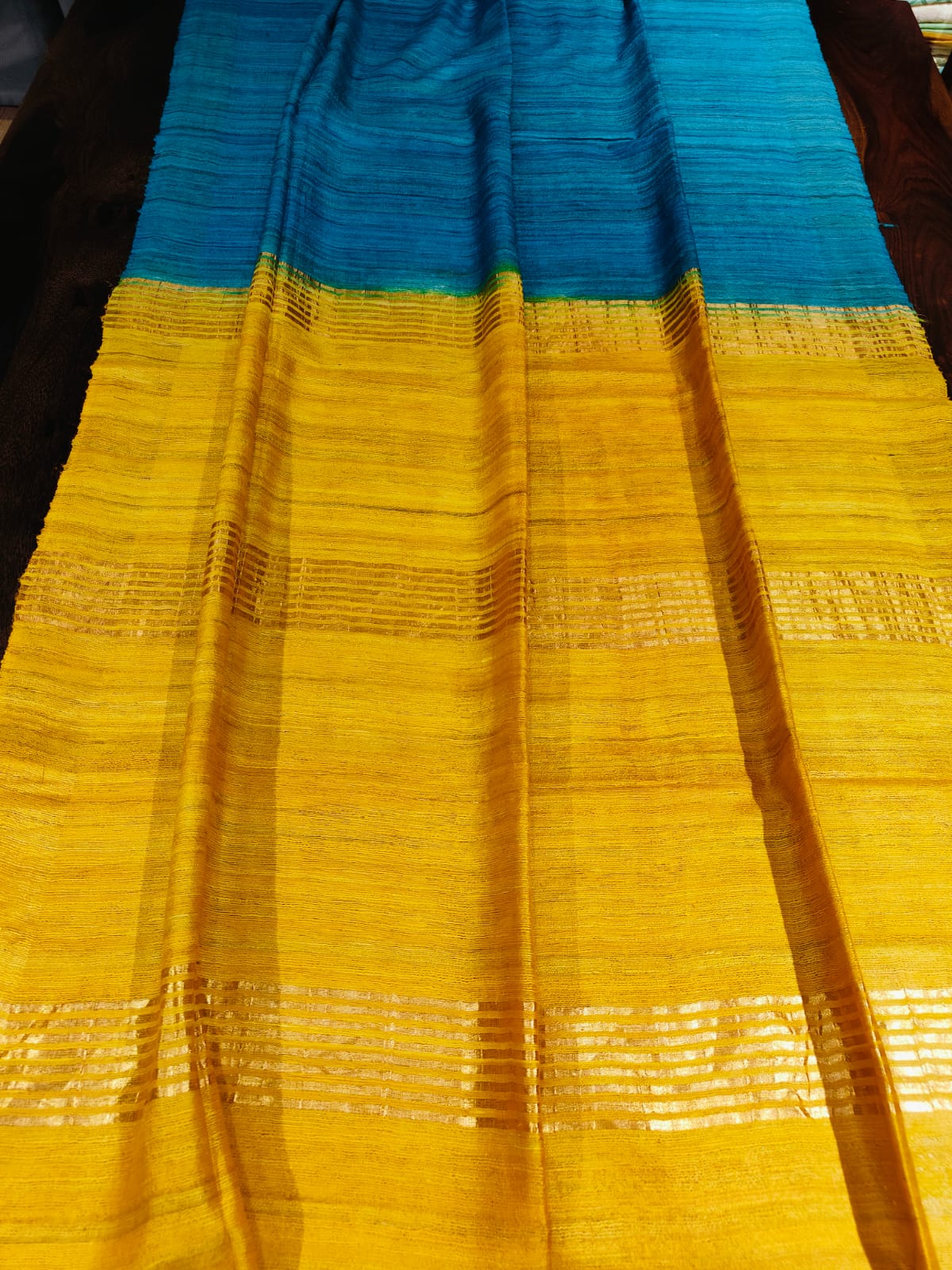 Tussar Silk Sarees With Running Blouse