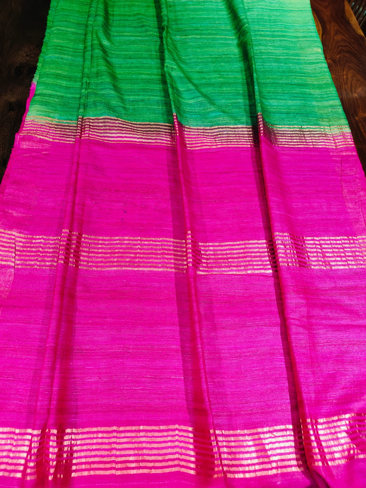 Tussar Silk Sarees With Running Blouse