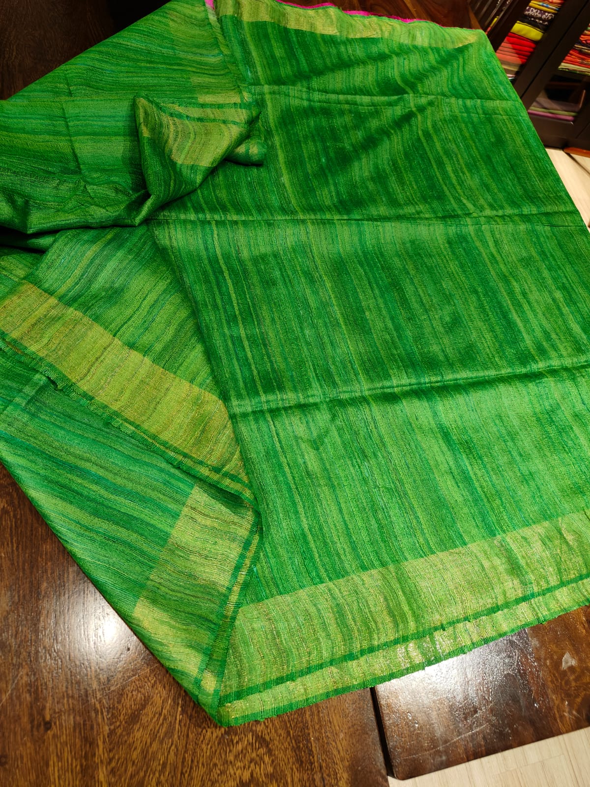 Tussar Silk Sarees With Running Blouse