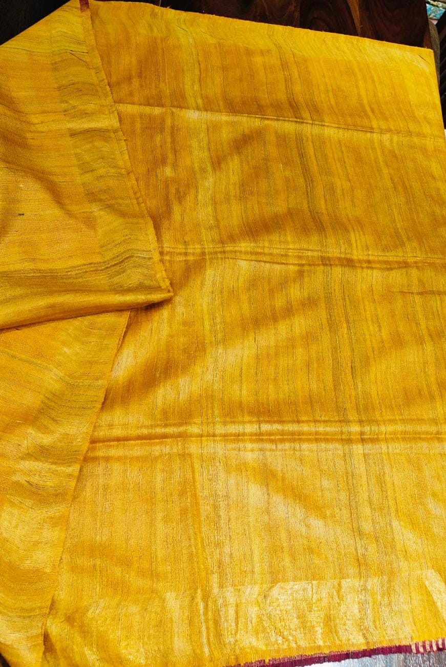 Tussar Silk Sarees With Running Blouse