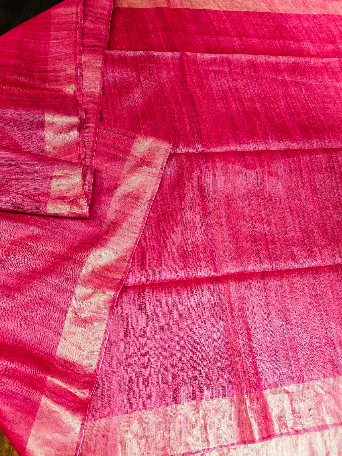 Tussar Silk Sarees With Running Blouse
