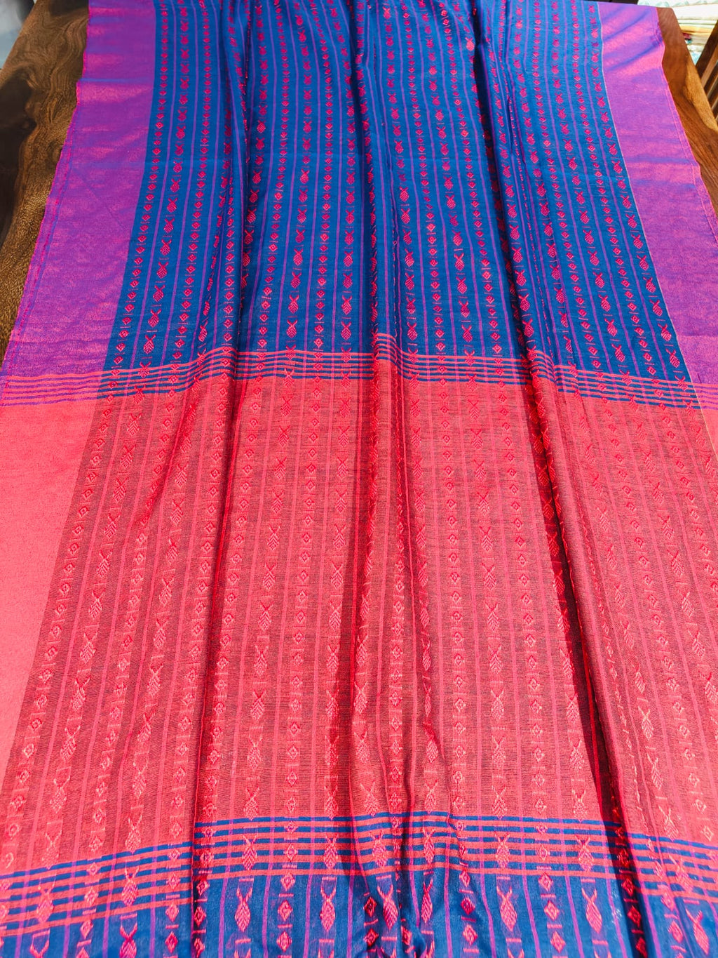 Pure Dhaniya Khali Cotton Sarees With Running Blouse