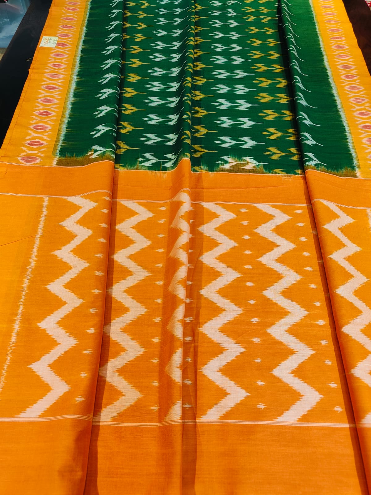 Pochampally Cotton Sarees With Running Blouse