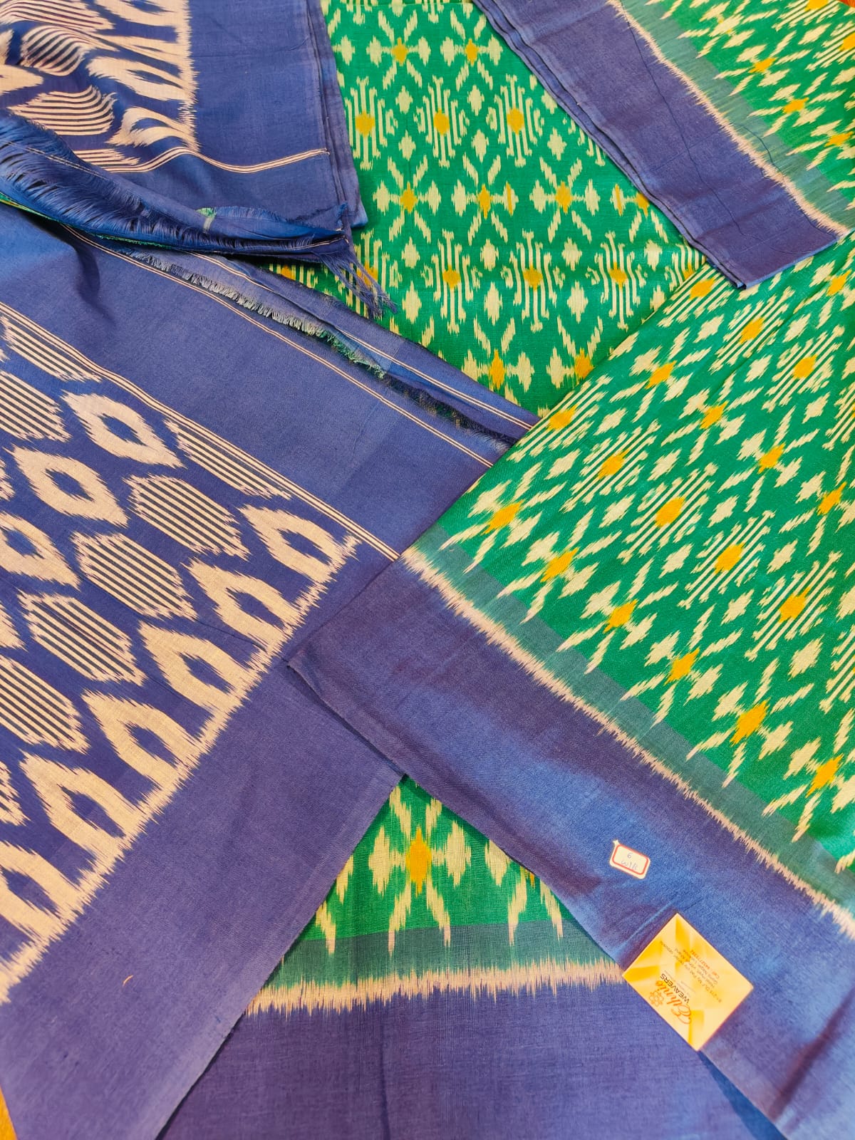 Pochampally Cotton Sarees With Running Blouse