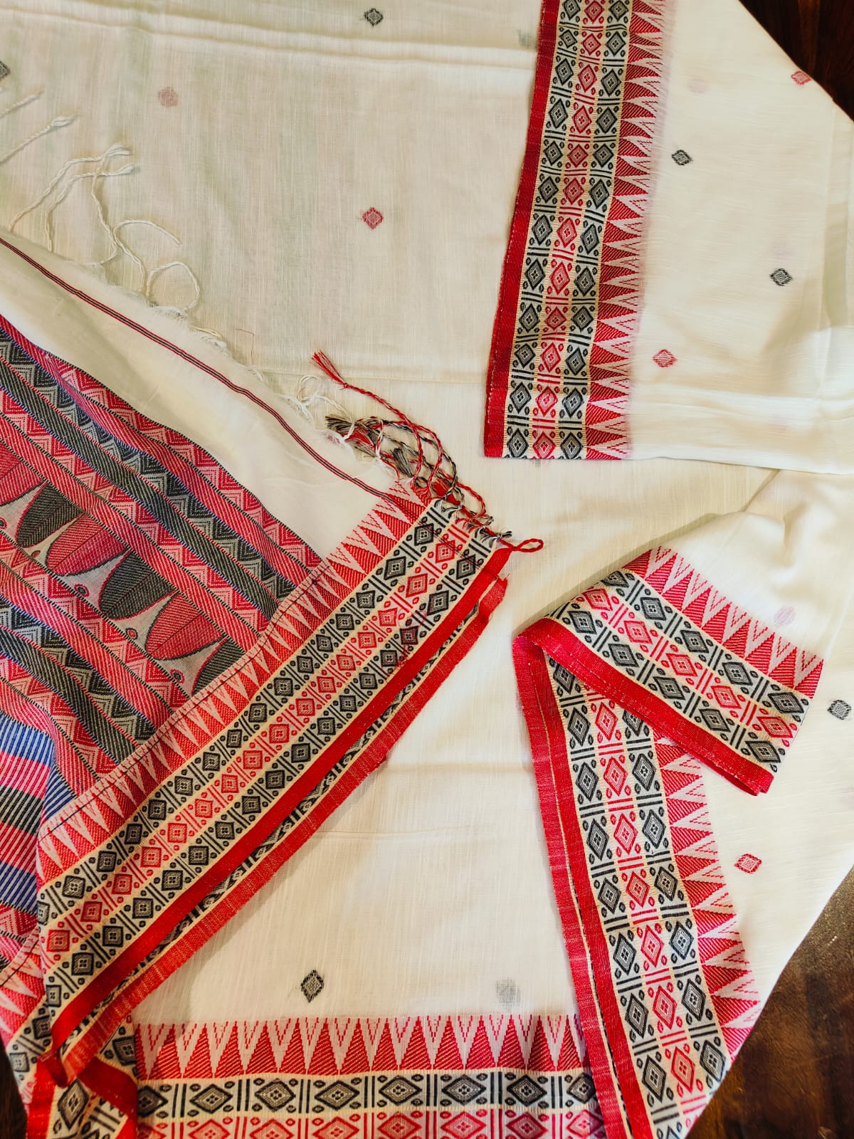Dogariya Cotton Sarees With Running Blouse