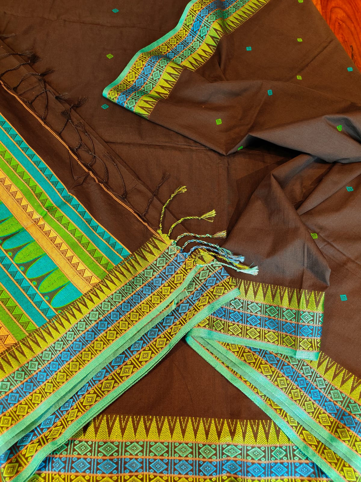 Dogariya Cotton Sarees With Running Blouse