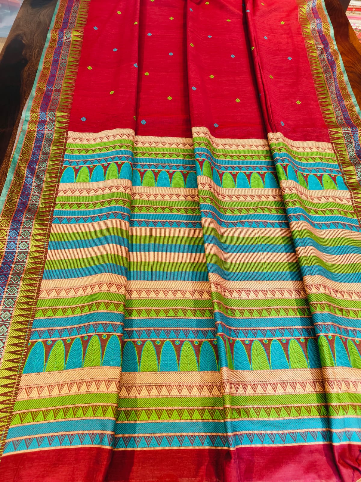 Dogariya Cotton Sarees With Running Blouse
