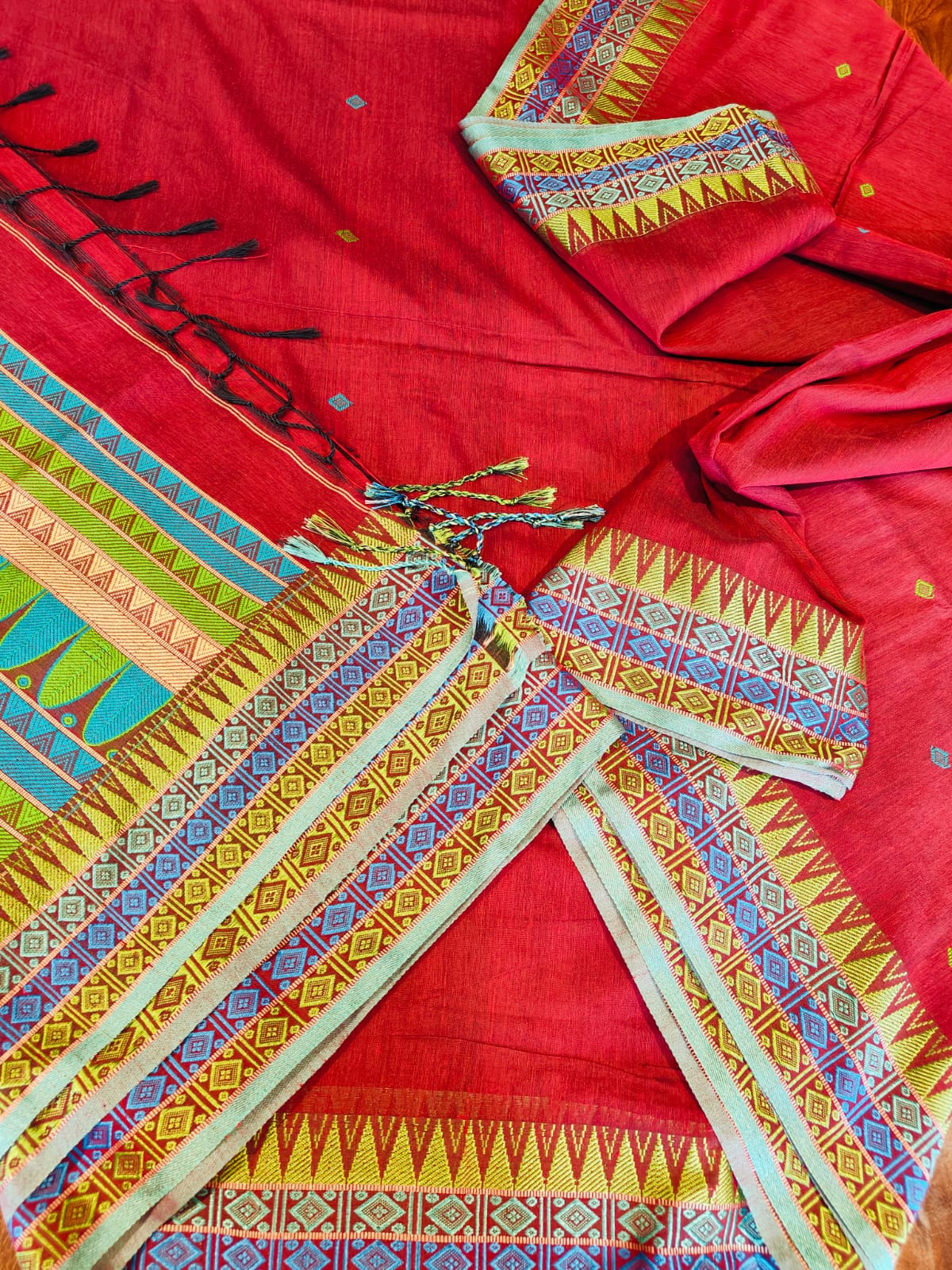 Dogariya Cotton Sarees With Running Blouse