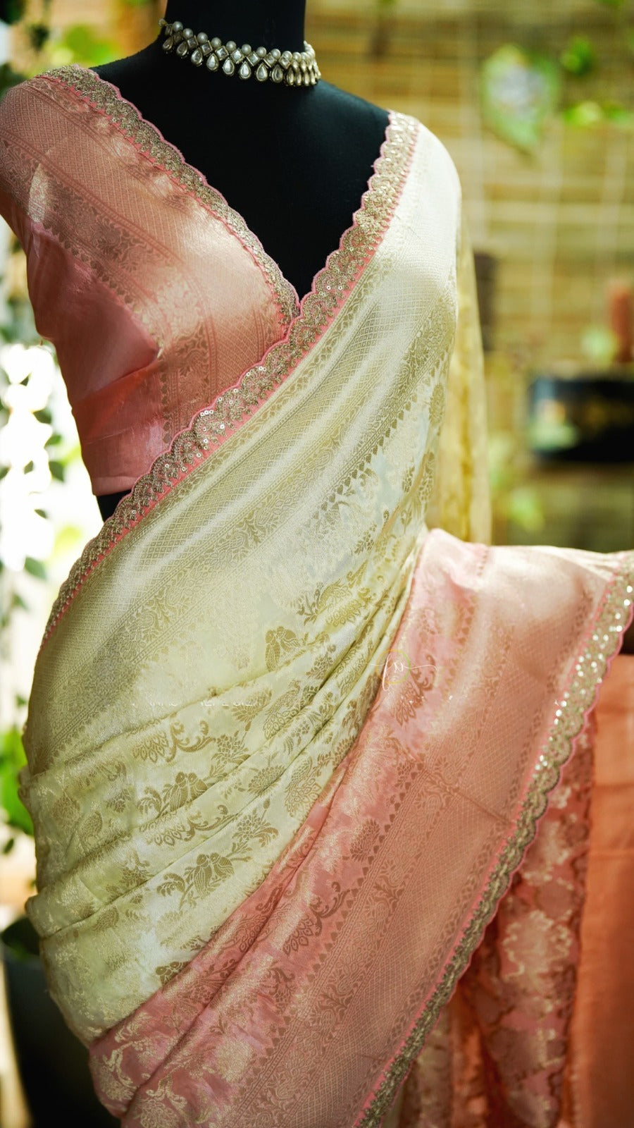 Radiance – Ombre Banarasi Crepe Silk Saree