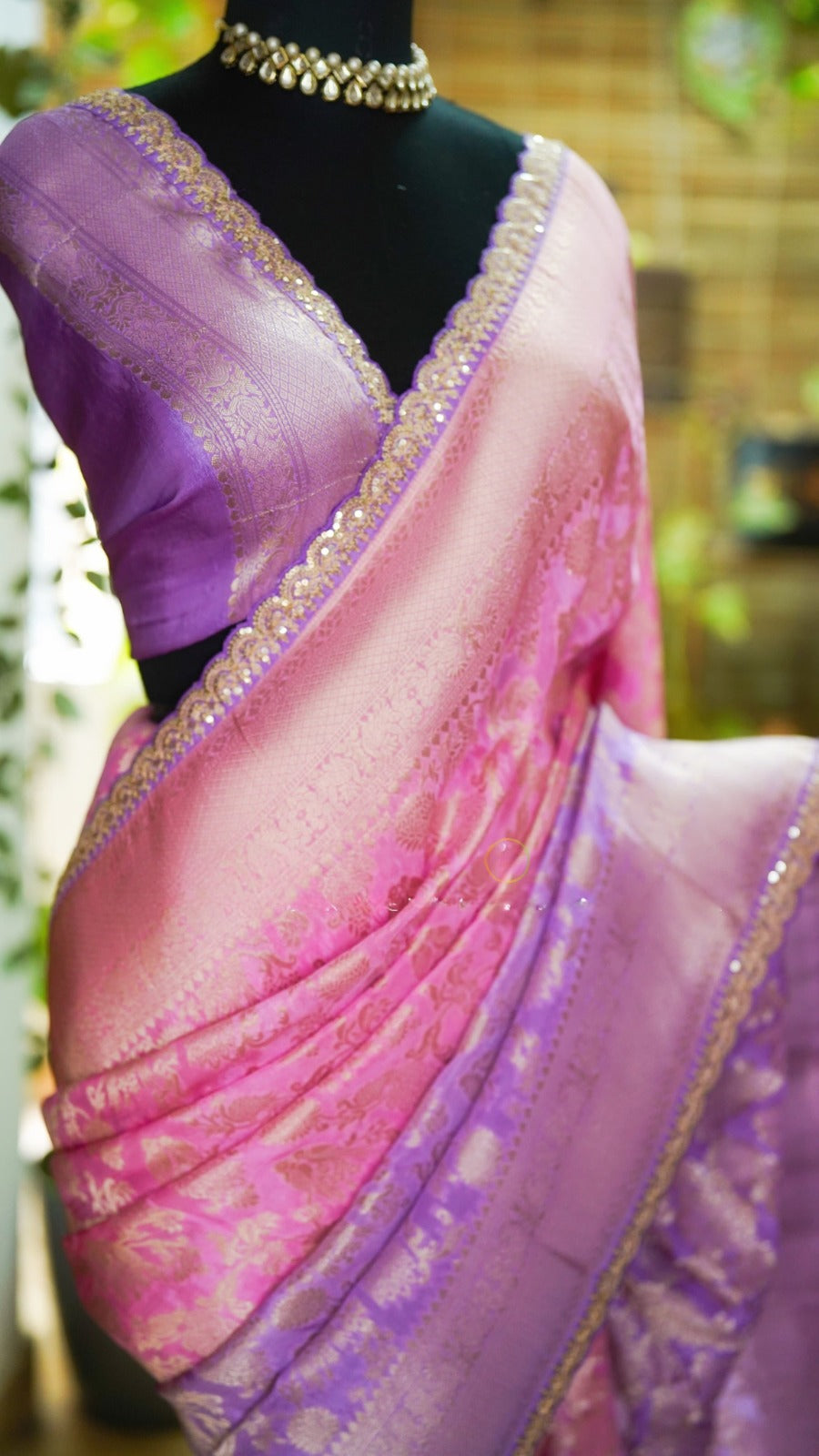 Radiance – Ombre Banarasi Crepe Silk Saree