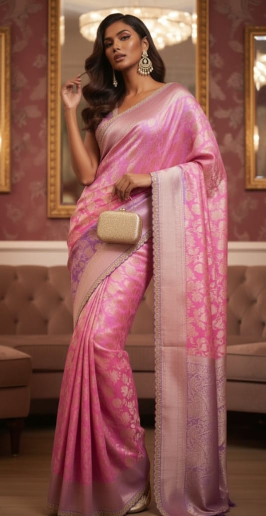 Radiance – Ombre Banarasi Crepe Silk Saree