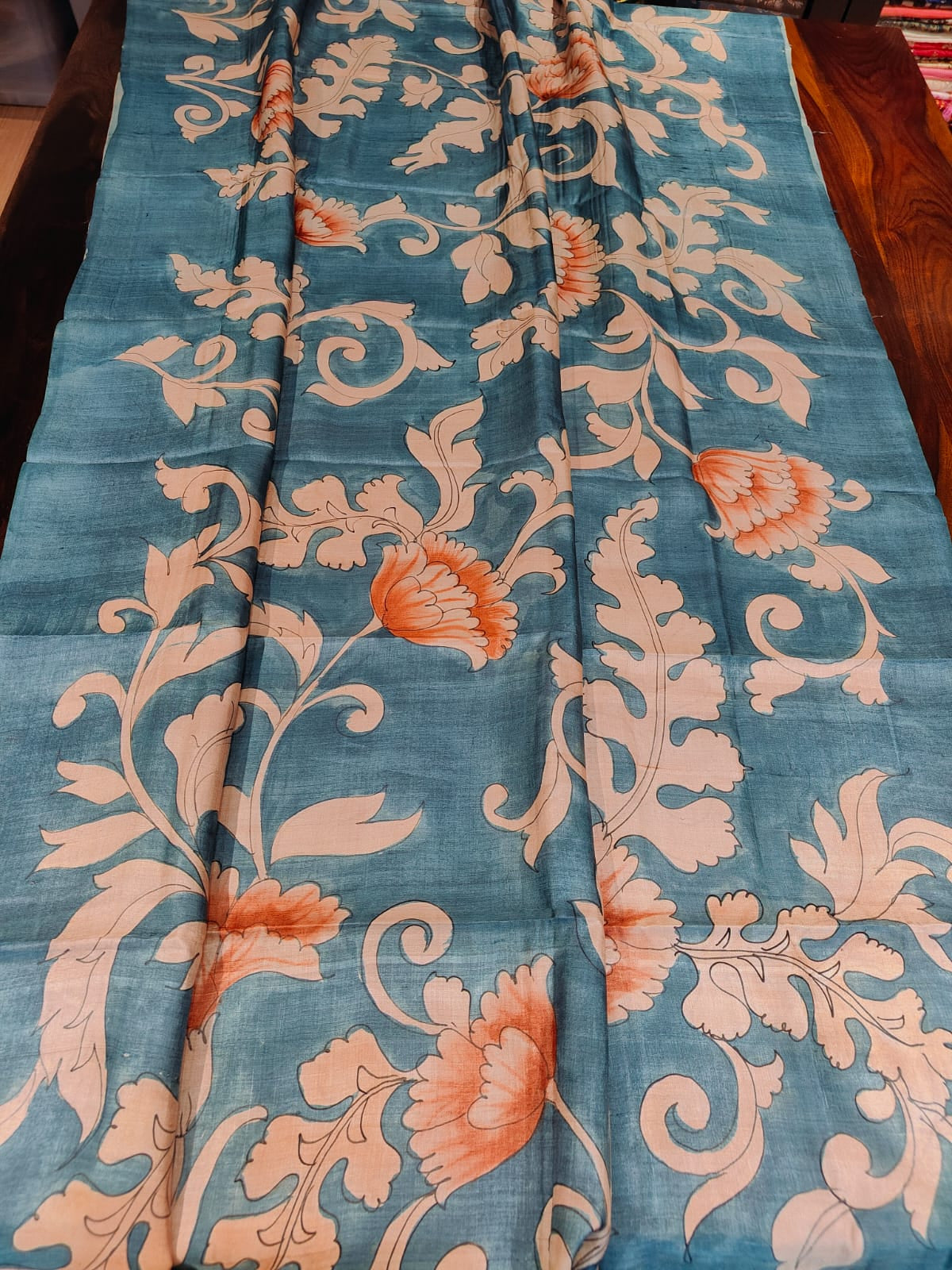 Kalmkari hand painted saree