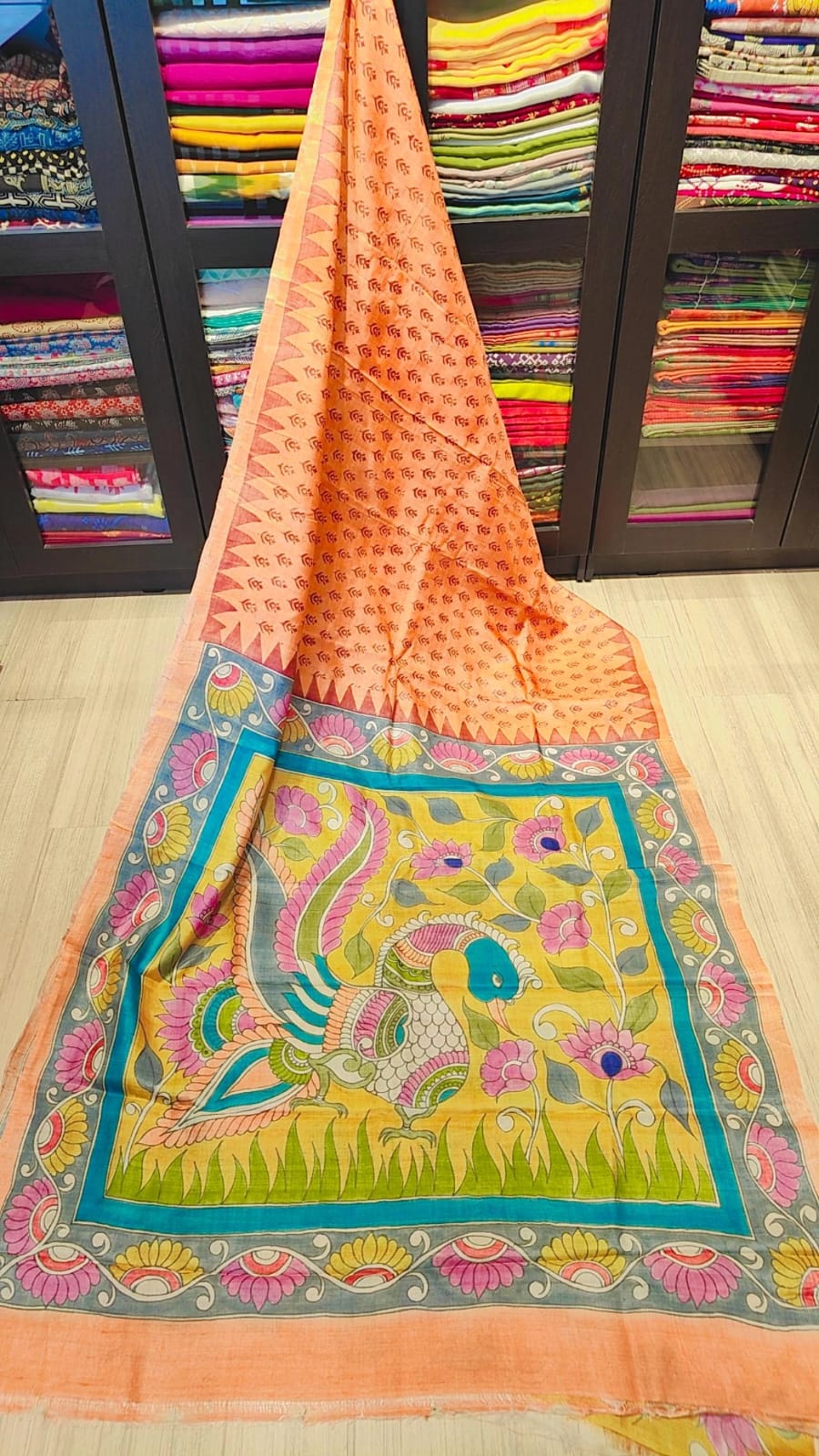 Kalmkari hand painted saree